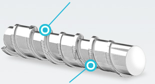 VBET Extrusion Screw Wireframe