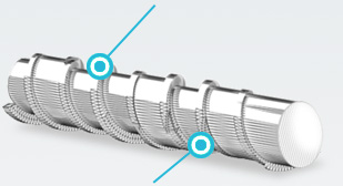 VBET Extrusion Screw Wireframe